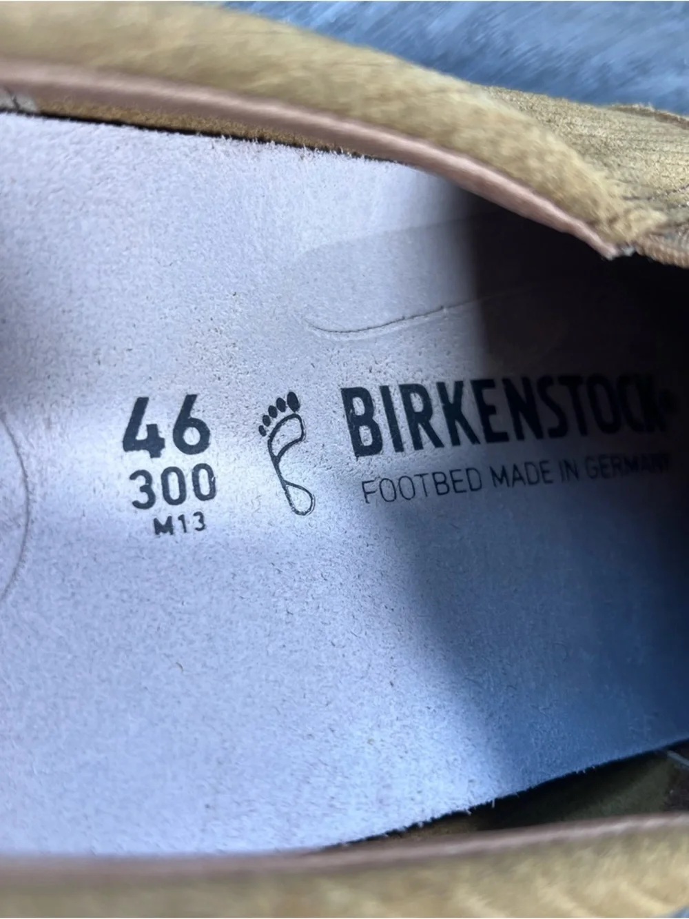 Birkenstock Oswego Mens Canvas Suede Shoes Size 13 /46 EU Regular Fit Cork Brown